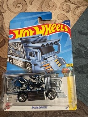 🛍️5/$20🛍️Hot Wheels Art Car “Raijin Express”Toy Truck